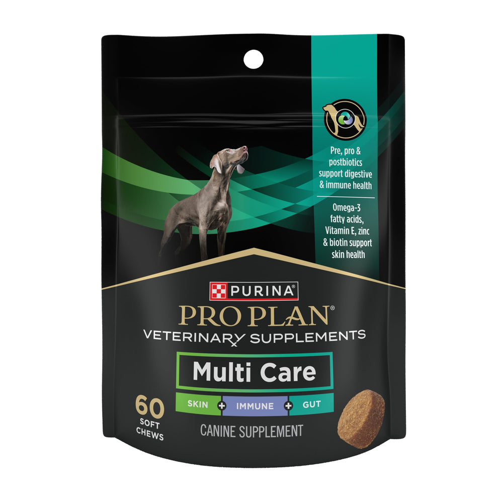Purina Pro Plan Veterinary Diets Multi Care chews packaging shown for daily use
