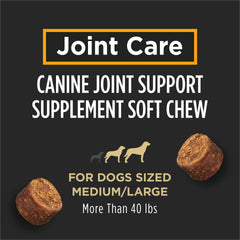 Close-up of Purina Pro Plan Veterinary Joint Care chews rich in glucosamine.