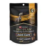 Purina Pro Plan Veterinary Joint Care large-dog chews in bag supporting mobility.