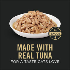 Purina Pro Plan Weight Management tuna and rice entrée sliced tuna close-up showcases protein source