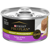 Purina Pro Plan Weight Management can closeup shows easy-open lid for quick meals