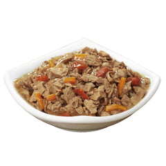 Purina Pro Plan wet cat food in bowl with savory sauce and tender bits