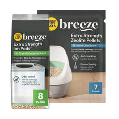 Purina Tidy Cats Breeze refill pellets for low-dust freshness and easy scooping.