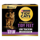 Purina Tidy Cats Performance Plus Tidy Feet unscented litter box image, showing tidy setup and low dust.
