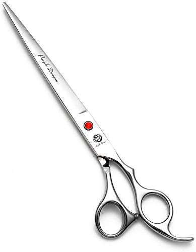Purple Dragon sharp edge shears blade closeup for precise grooming