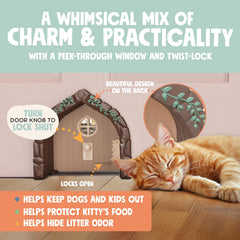 Purrfect Portal Fairy Door spacious opening facilitates easy cat entry and exit.