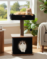 Purrlato modern cat tree Nordic loft perch for elevated lounging.