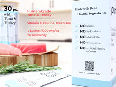 Purrly Lickable Treat clean ingredients highlight transparent formula.