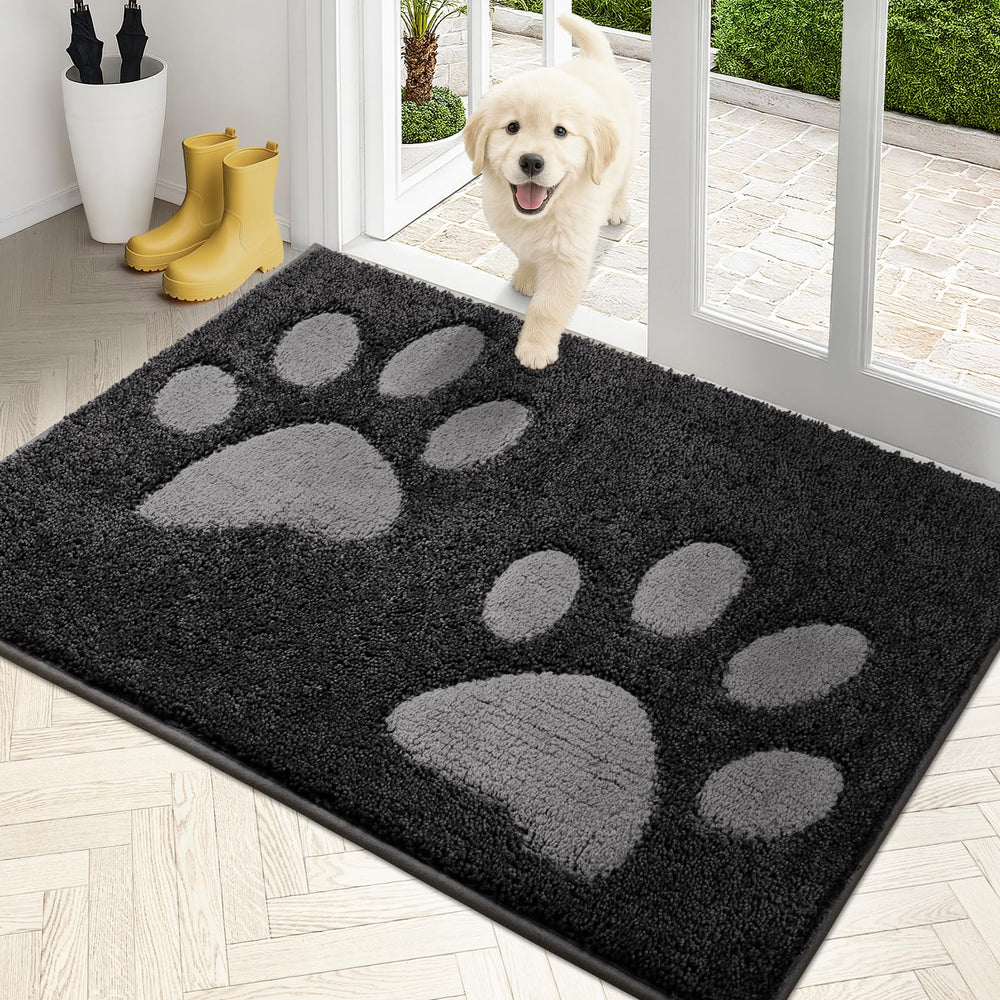 PURRUGS dirt-trapping door mat 32x47 charcoal traps dirt and moisture at the doorway.