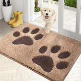 PURRUGS dirt trapping door mat front view with absorbent fibers catching mud