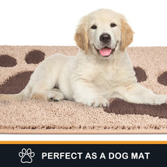 PURRUGS dirt trapping door mat non-slip back demonstrates secure placement for safety
