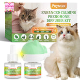 Puyrzoe cat calming diffuser front view promotes a calmer cat at home.