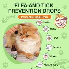 Puyrzoe cat bacon flavored drops entice pets while supporting flea care