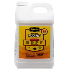 Pyranha 1-10 HP concentrate refill bottle for 55-gallon systems, long-lasting barn protection.