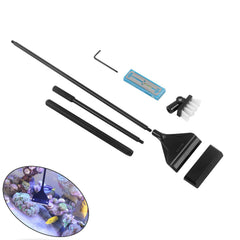 QANVEE aquarium scraper head extended to 26 inches for easy glass cleaning.