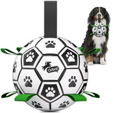 QDAN extra-large soccer ball with straps for large dogs, perfect for fetch