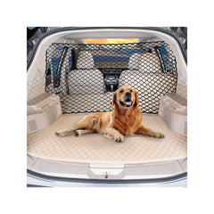 qddoit car dog net barrier 47-inch keeps pets in back seat for safer driving
