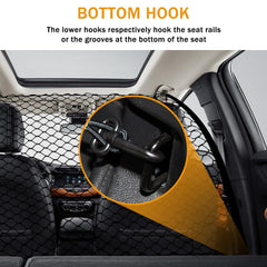 Q-DDOIT dog barrier ventilated mesh closeup emphasizes airflow and pet comfort.