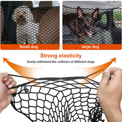 qddoit pet restraint net trunk partition prevents items from shifting during travel