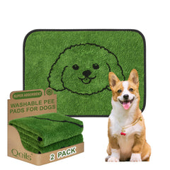 Qeils puppy pads with front-pattern design guiding potty training for easy home use