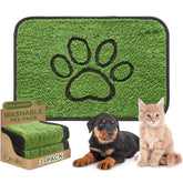 Qeils reusable dog pee pad with green top for quick absorption and flooring protection.