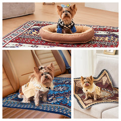 Qeils Washable Pee Pad non-slip bottom stays flat on tile or wood.