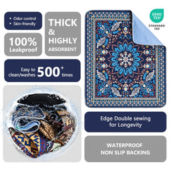 Qeils Washable Pee Pad waterproof backing protects floors from leaks.