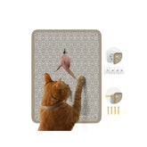 QICIKRASE cat nail file in natural sisal scratch mat with 80-grit layer for safe nail trimming.
