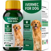 QIFEISHANKA lvermect dewormer bottle aids routine digestive balance for dogs