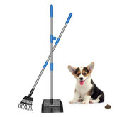 QiMH upgraded dog pooper scooper tray for rust-resistant, effortless yard cleanup.