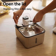 Qinliy large-capacity 3.6L tank ensures pets have water during busy days.