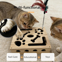 QIPECO Cat Nail File Scratch Enrichment Box sandpaper wall enables gentle claw care