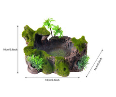 QIRMIZI artificial plants for reptile habitat create a natural-looking enclosure.