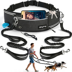 Qltytoy Hands Free Double Dog Leash setup for dual-dog control during walks