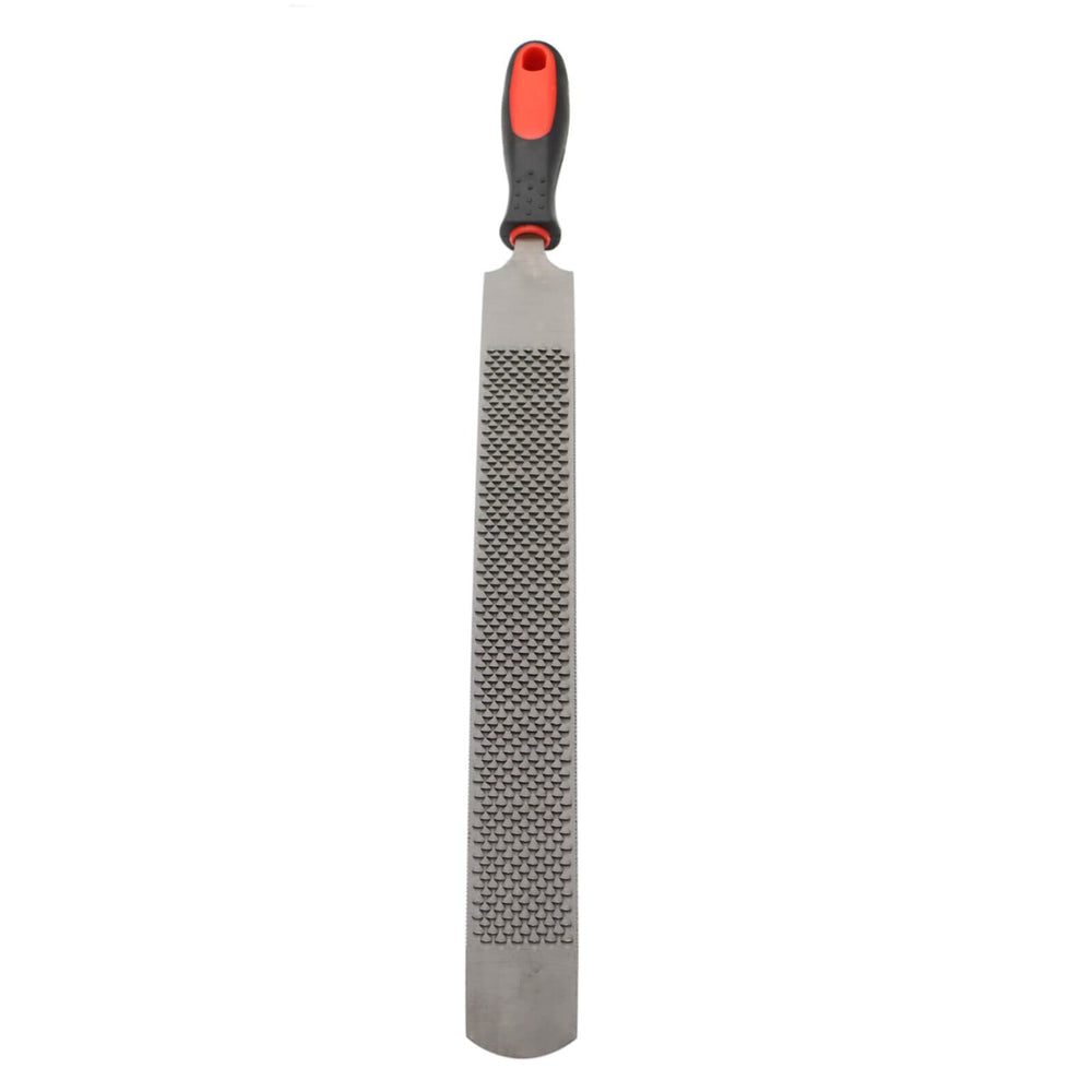Qlvily 18-inch hoof rasp double-sided with precise grooves for durable hoof care.
