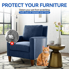 Qlyxang sofa protector in clear vinyl offers invisible defense for your couch with no adhesive mess.