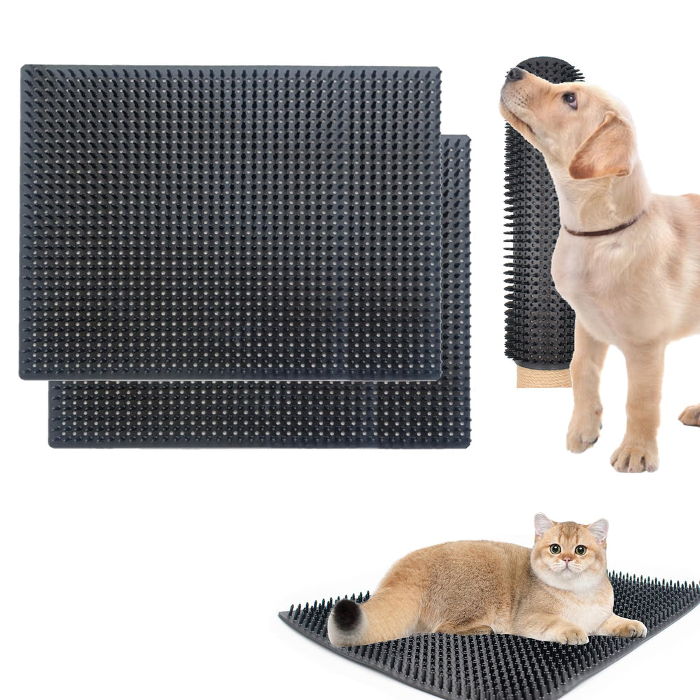 QoTang dog scratching pad front view shows a durable PVC surface for gentle scratching.
