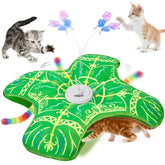 Qraxond butterfly-rotation toy engages indoor cats for active exploration.