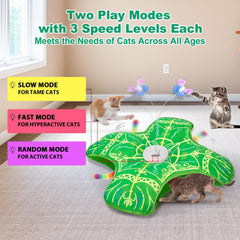 Qraxond touch-activation starts five-minute play sessions on demand.