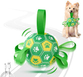 Qraxond plush soccer ball cover with Velcro for quick setup during play.