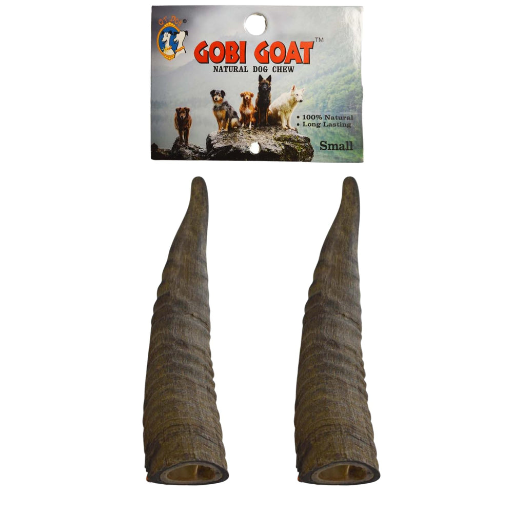 QT Dog Gobi Goat Horn chew close-up highlighting texture for dental scraping