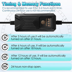 Qualirey UV timer function enables auto on/off for simple maintenance.