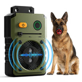Queenmew anti-barking device with 50ft range for outdoor training.