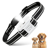 Queenmew citronella dog bark collar front view for calm outdoor training