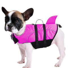 Queenmore Ripstop Dog Life Jacket with shark-fin-style boosts buoyancy and water visibility.