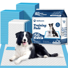 Quilocare 50-count XL pads pack-shot 28x34 for house training and floor protection.