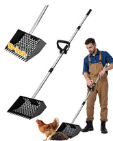 QULUXAO chicken poop scooper and rake combo for coop cleanup