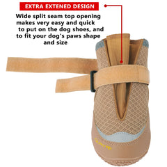 QUMY wide split seam opening simplifies paw loading for dogs