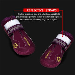 QUMY dog shoes rugged non-slip soles for traction on various surfaces