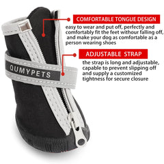 QUMY dog shoes small water-repellent fabric keeping paws dry
